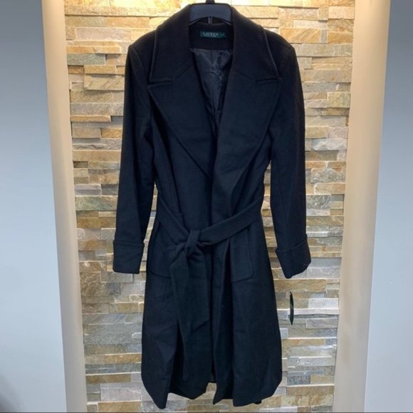 Lauren Ralph Lauren Wool Blend Wrap Coat - Picture 4 of 8